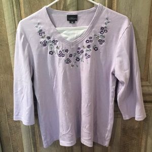 Very Cute Lavender & White Color Top (Trilllogy)